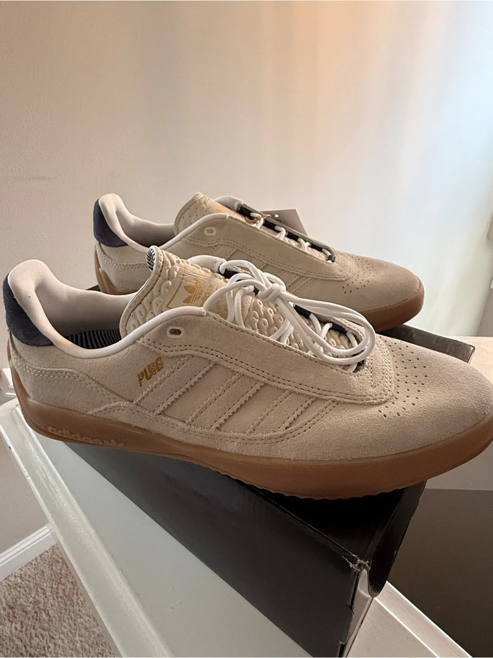 Adidas Puig Aluminium Shadow Navy Gum GZ9439 Men's Size 7